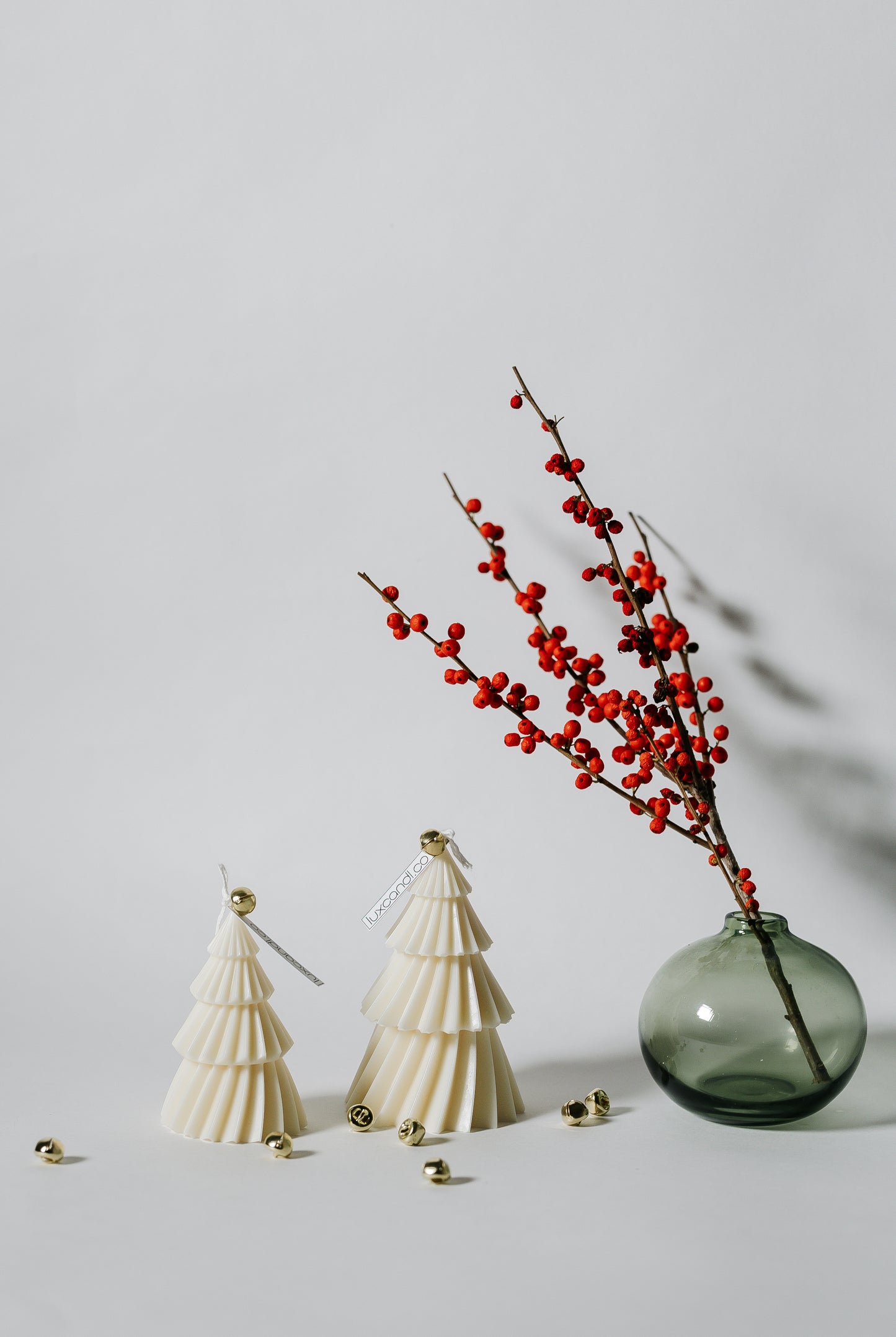RIBBED Christmas Tree Decorative Candle