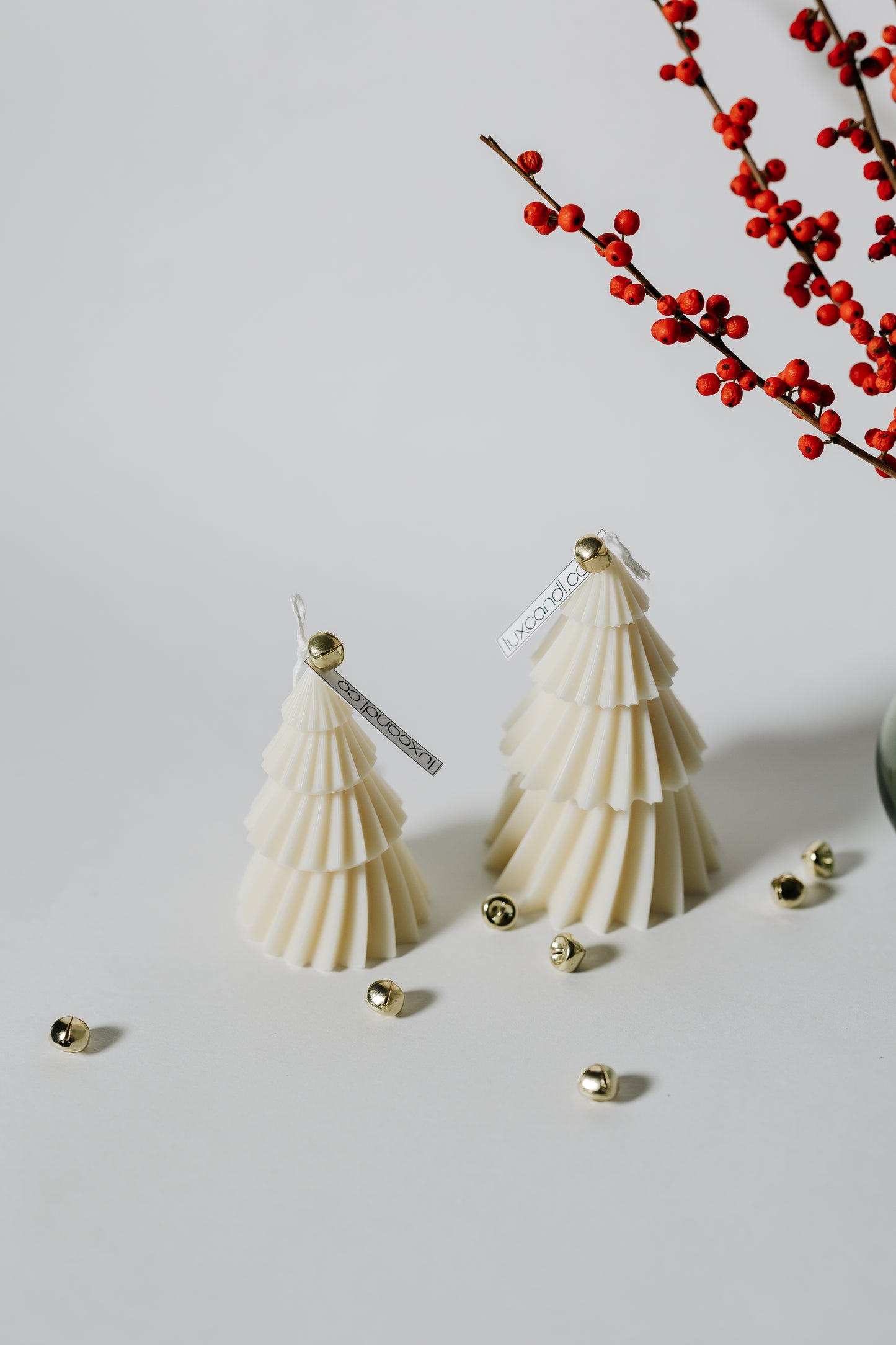 RIBBED Christmas Tree Decorative Candle