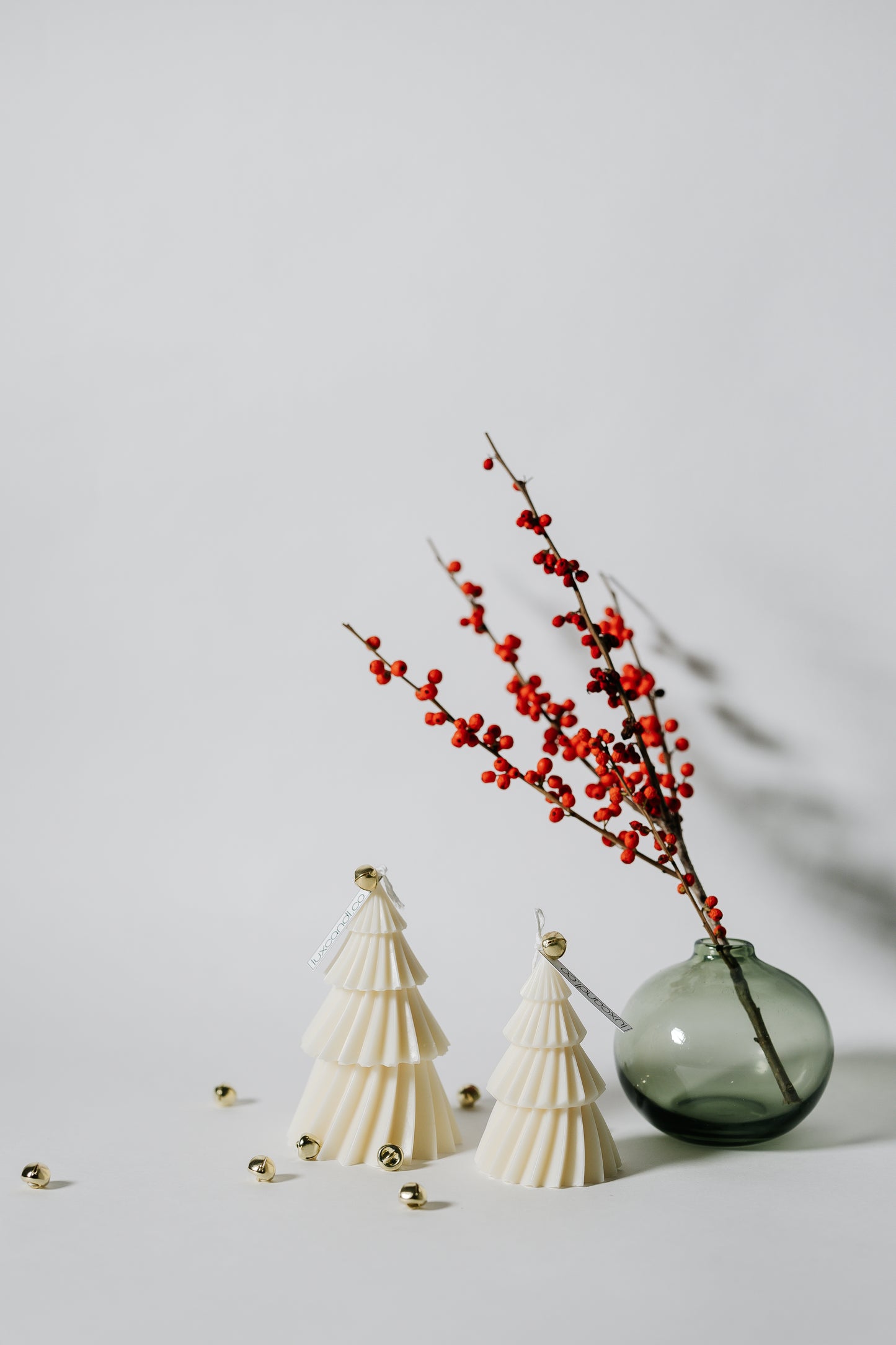 RIBBED Christmas Tree Decorative Candle