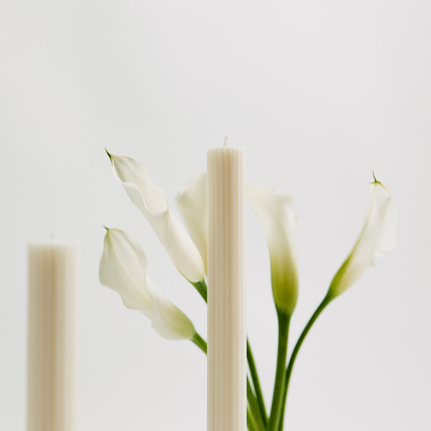 RIBBED Taper Candle