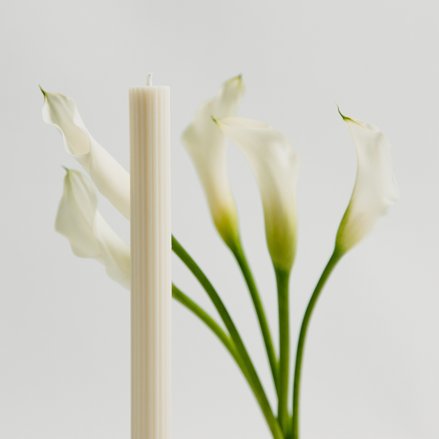 RIBBED Taper Candle